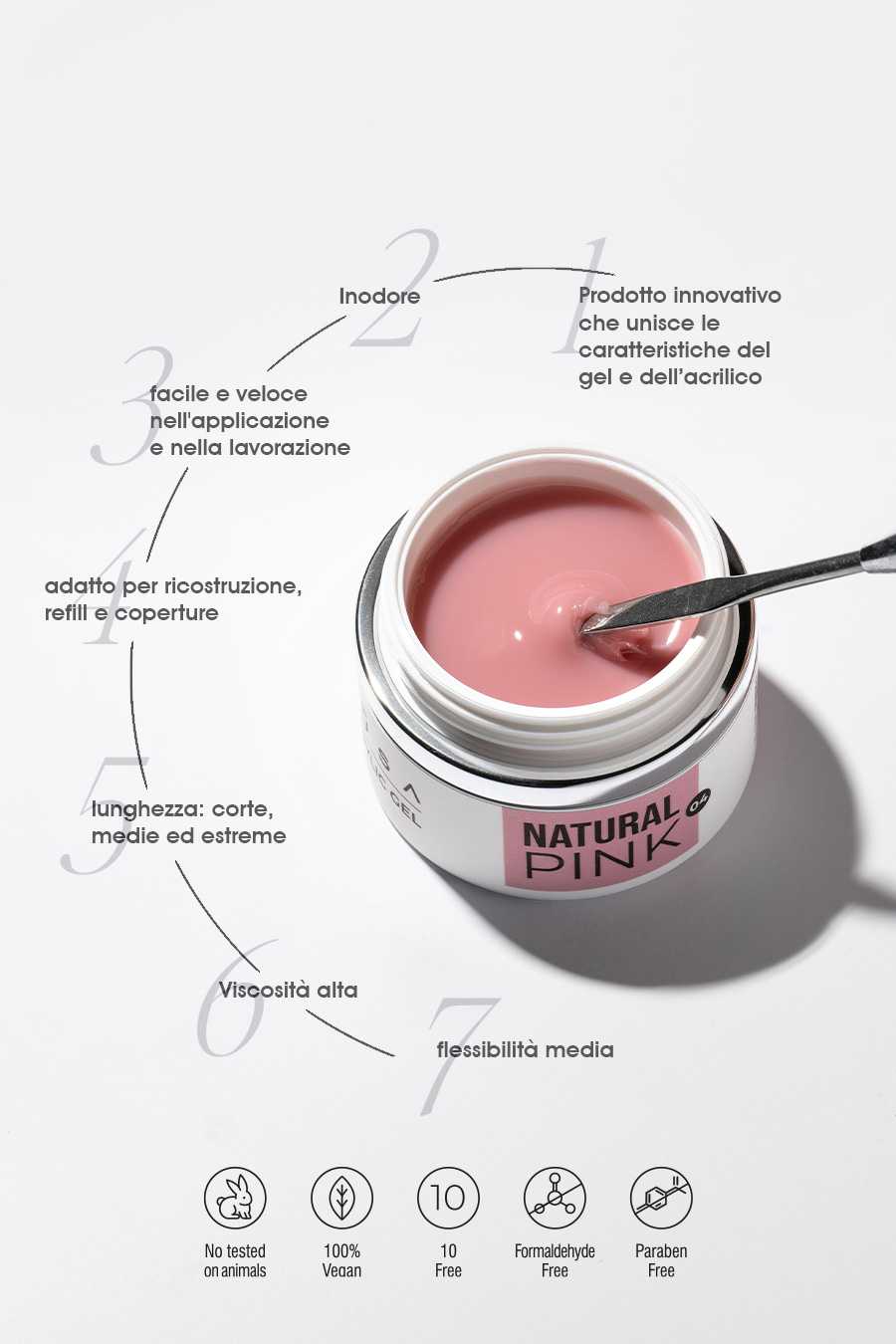acrylic gel natural pink 04