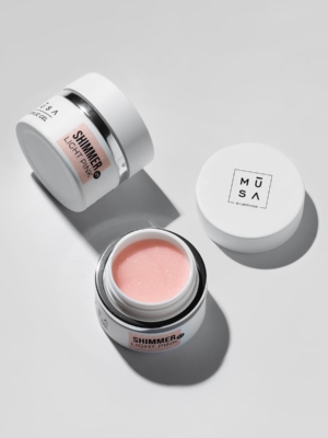 acrylic gel shimmer light pink 27