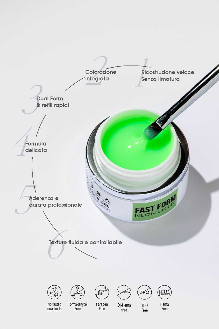 Gel Builder Fast Form- Neon Light