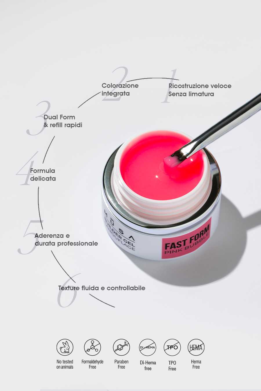 Gel Builder Fast Form- Pink Bubble