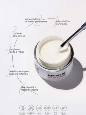 Gel builder Poly Fiber® Gel Milky White