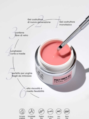 Gel builder Poly Fiber® Gel Petal rose